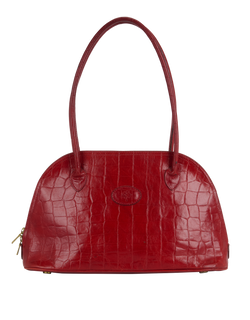 Croc Embossed Shoulder Bag, Red, MIE, 2*